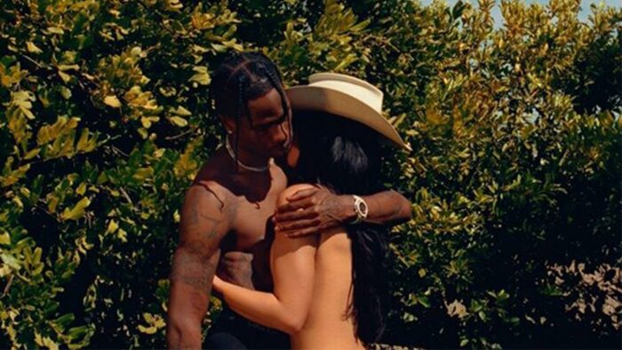 Kylie Jenner and Travis pose for Playboy. Kylie s nude wearing ony a cowboy heart