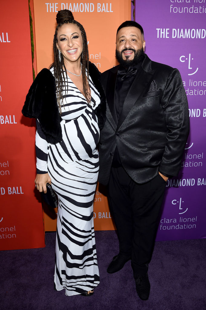 Nicole Tuck (L) and DJ Khaled