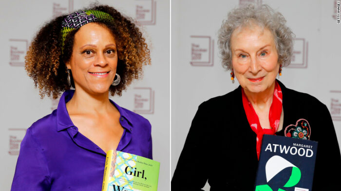 Bernardine Evaristo, left, and Margaret Atwood both won the 2019 Booker Price