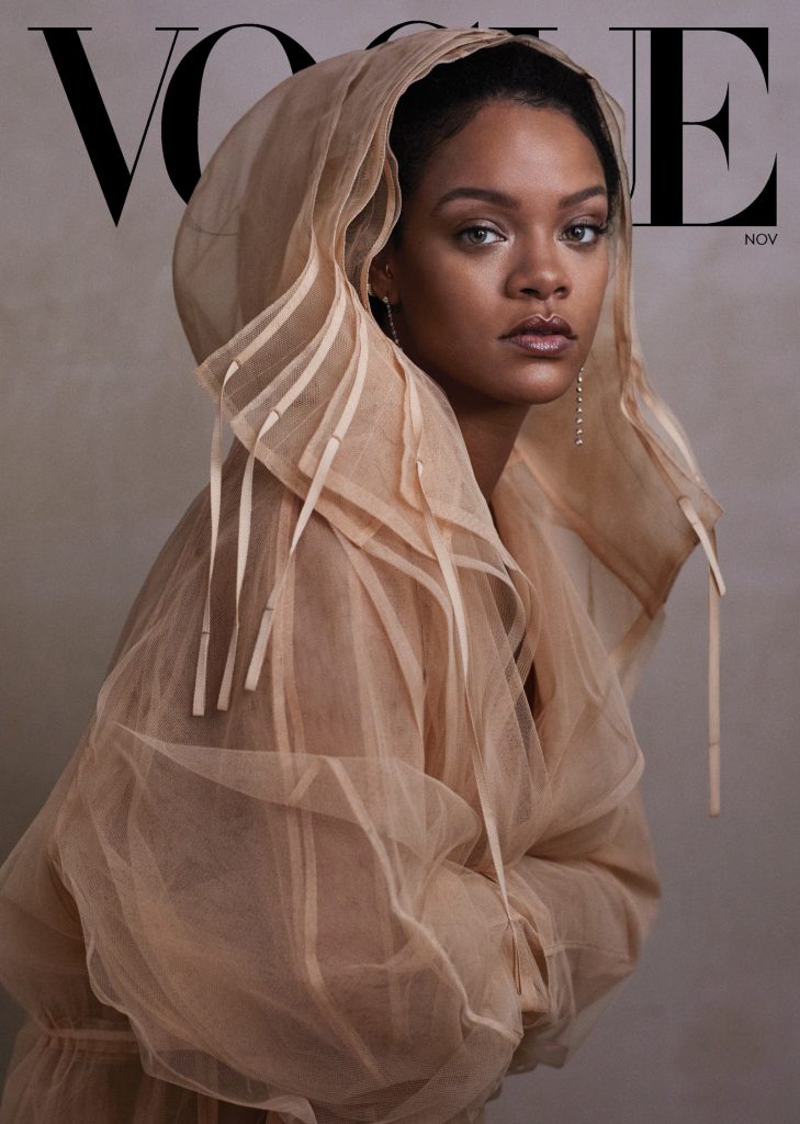 Rihanna on the cover of Vogue Novemenr issue