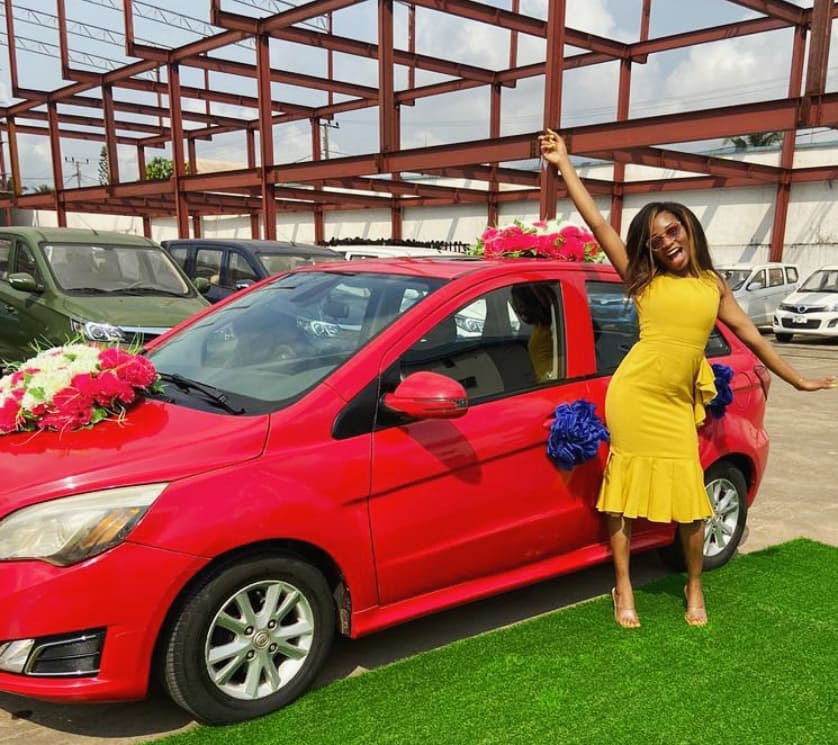 BBNaija's Khafi receives her car prize, names it Lady Foxy