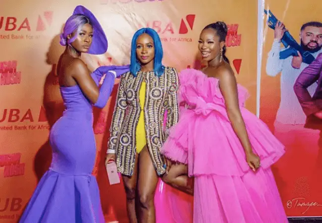 Toke Makinwa, Bisola, Anto Lecky; Check out the best candy sweet looks at the Sugar Rush premiere