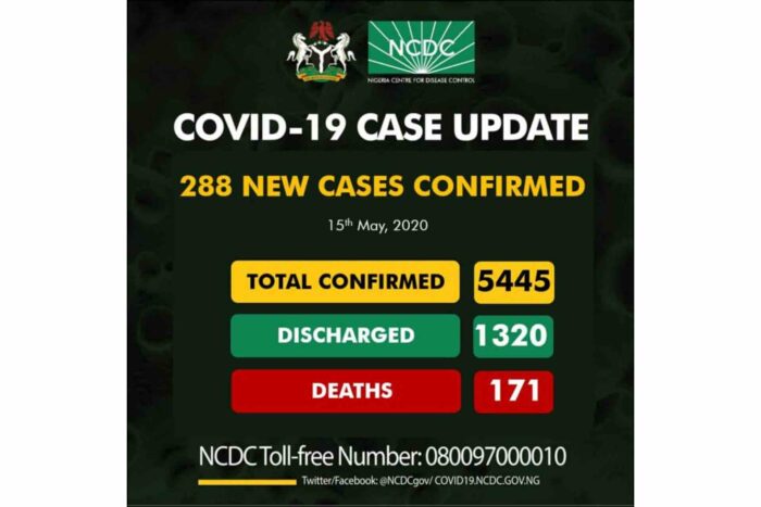 Coronavirus in Nigeria update 15 May 2020