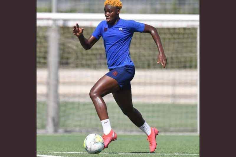Asisat Oshoala (M.O.N) shared this photo of herself on her Instagram page