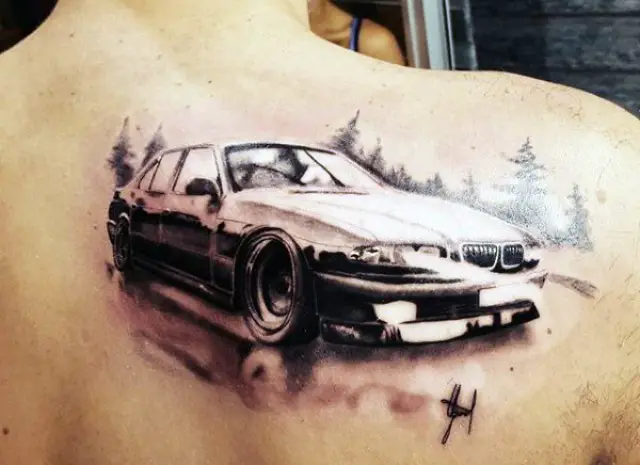 An example of a car tattoo