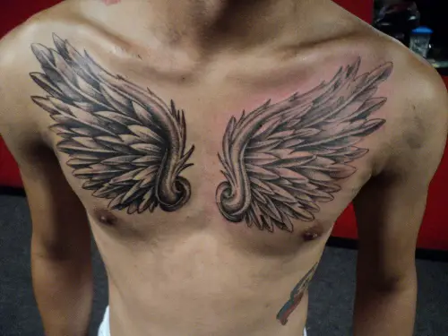 An example of a chest tattoo