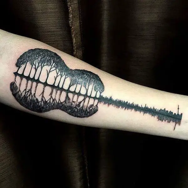 An example of a music tattoo