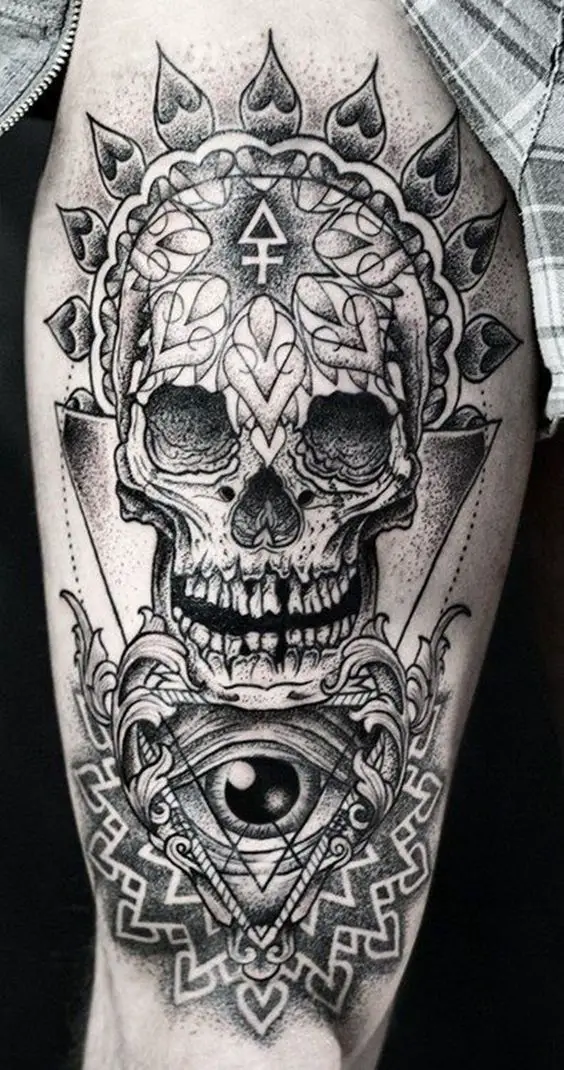 An example of a skull tattoo