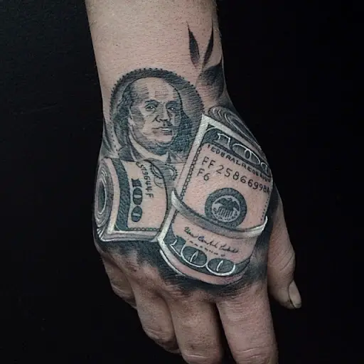 An example of a money tattoo