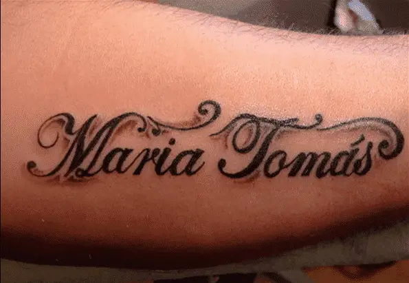 An example of a name tattoo