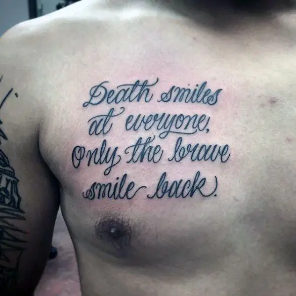 An example of a quote tattoo