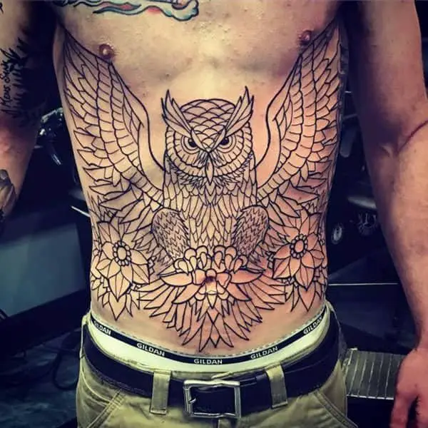 An example of a stomach tattoo