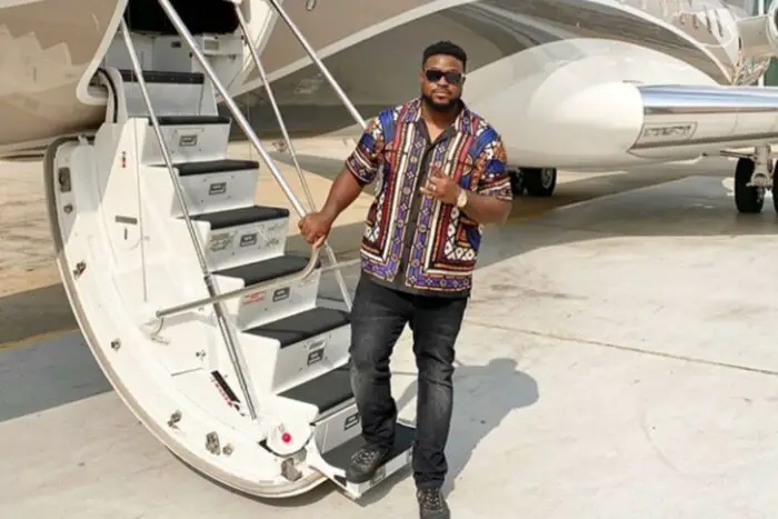 Davido's brother Adewale shows off family's new airplane