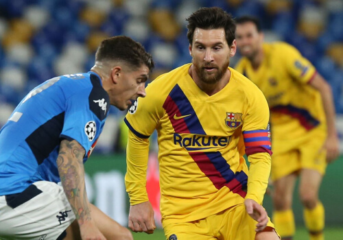 Barcelona looks to progress to the quarter finals of the Champions League