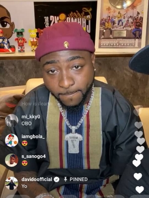 Davido finally returns to Instagram