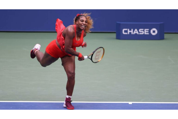 Serena Williams claimed victory over compatriot Kristie Ahn