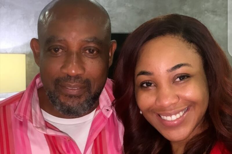 Erica all smiles as she reunites with her father