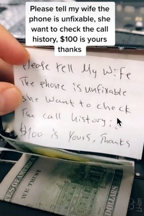 iPhone repairman finds shocking note in the phone of a man begging to save his marriage