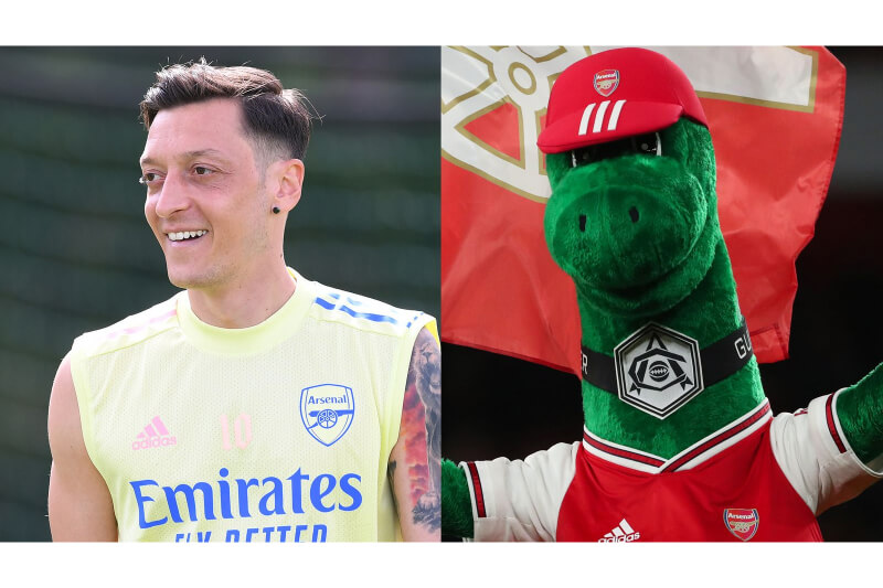 Mesut Ozil delighted Gunnersaurus is back