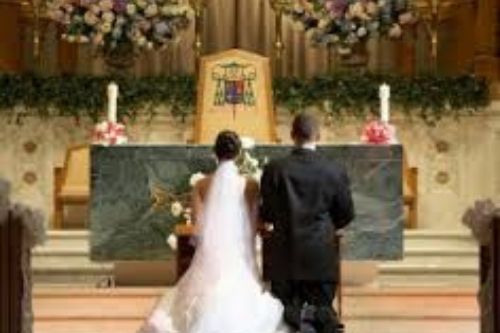 Picture showing a Christian marriage