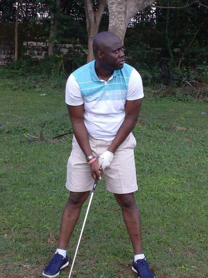 Seyi Makinde at a golf ground