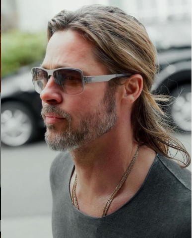 Brad Pitt long haired actor