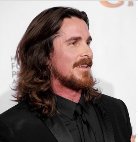 Christian Bale : long haired actor