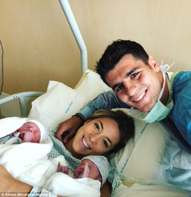 Spanish striker Alvaro Morata will be able to spend more time with his twin daughters now