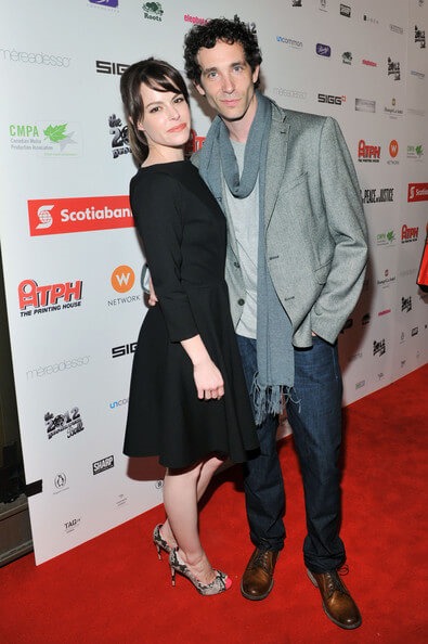 Emily Hampshire and former partner, Matthew Smith