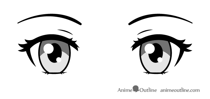 how to draw anime eyes from animeoutline.com