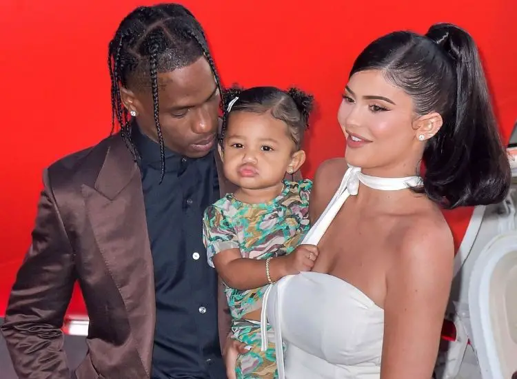 Kylie Jenner and Travis Scott and Stormi