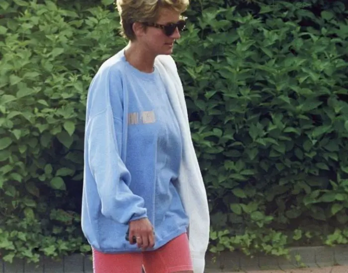 Princess Diana in bike shorts