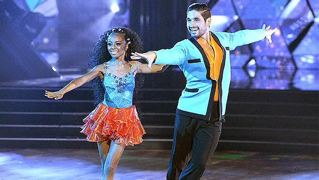 Skai and dance partner, Alan Bersten on Dancing With The Stars (2020)