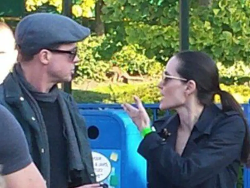Brad Pitt and Angelina Jolie - celebrity couples fight in public