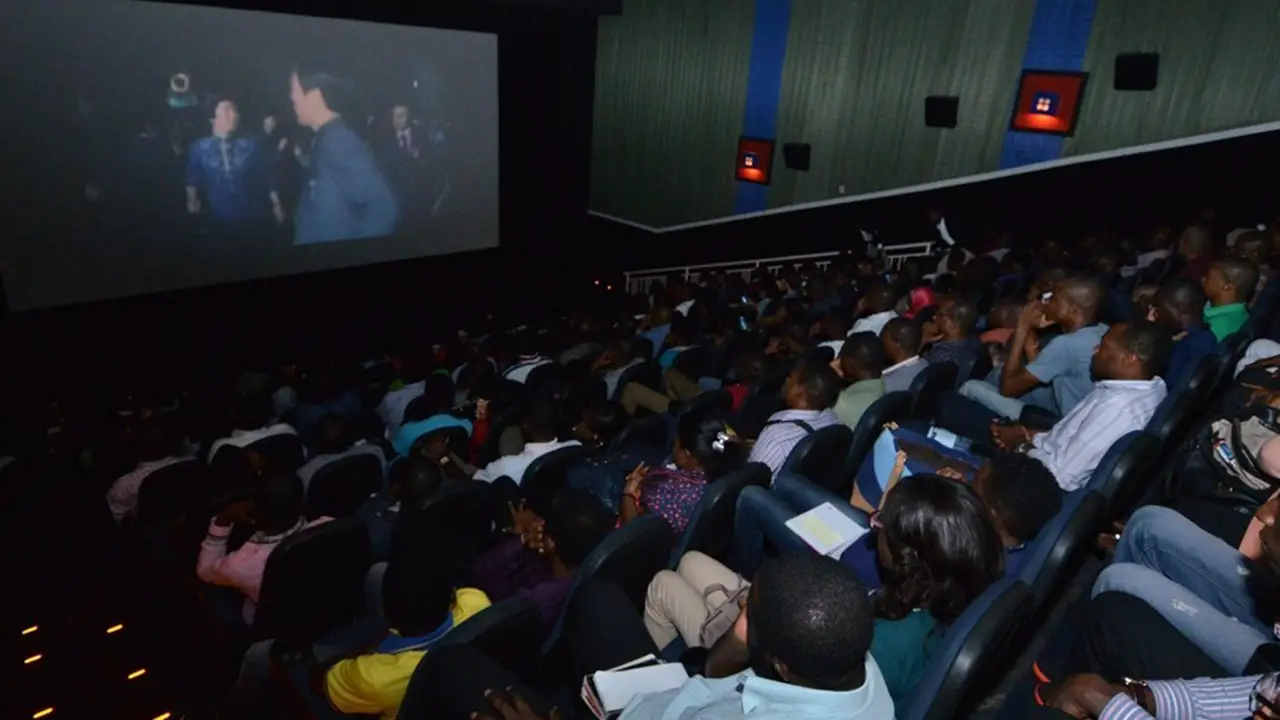 Viewers at a Nigerian cinema