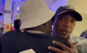 Shatta Wale and Ja Rule meeting in the US