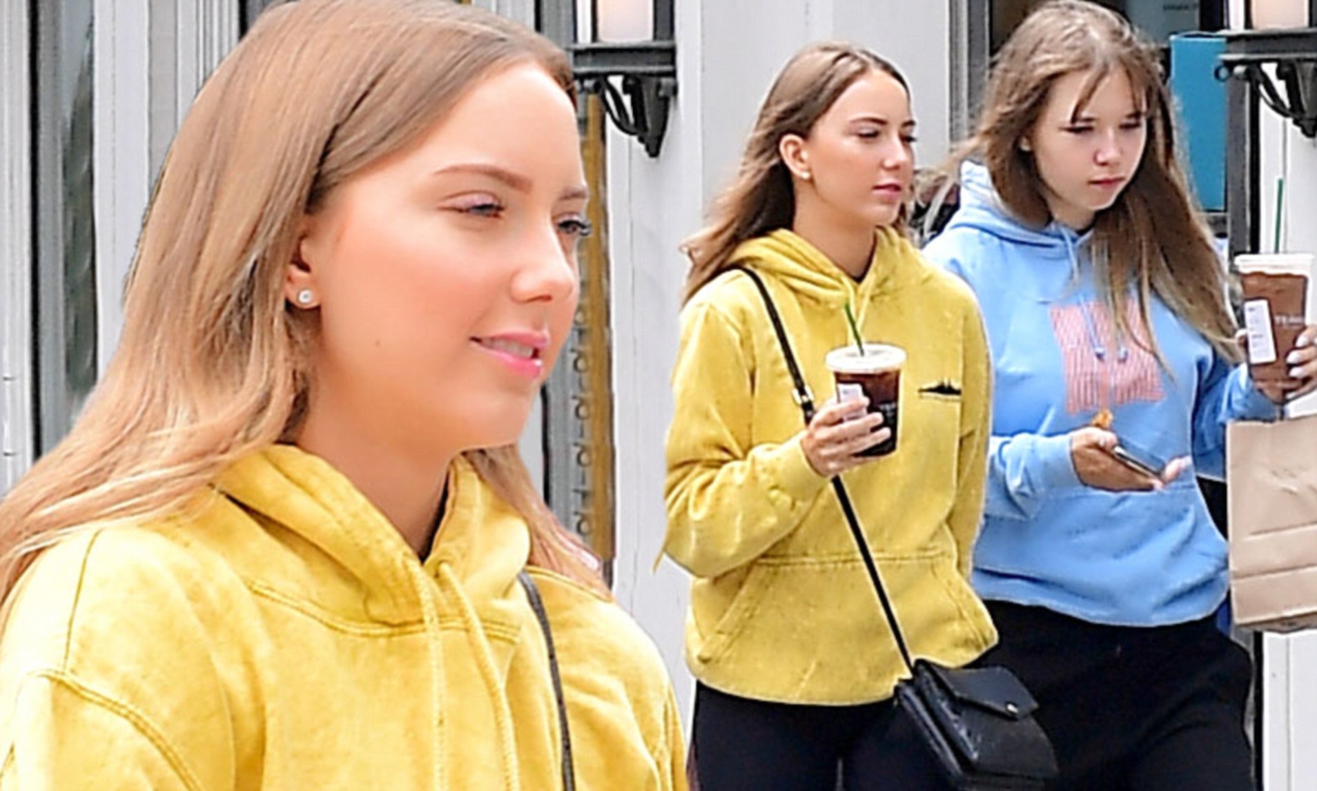 Eminem's daughters Hailie, and Whitney are pictured out in New York