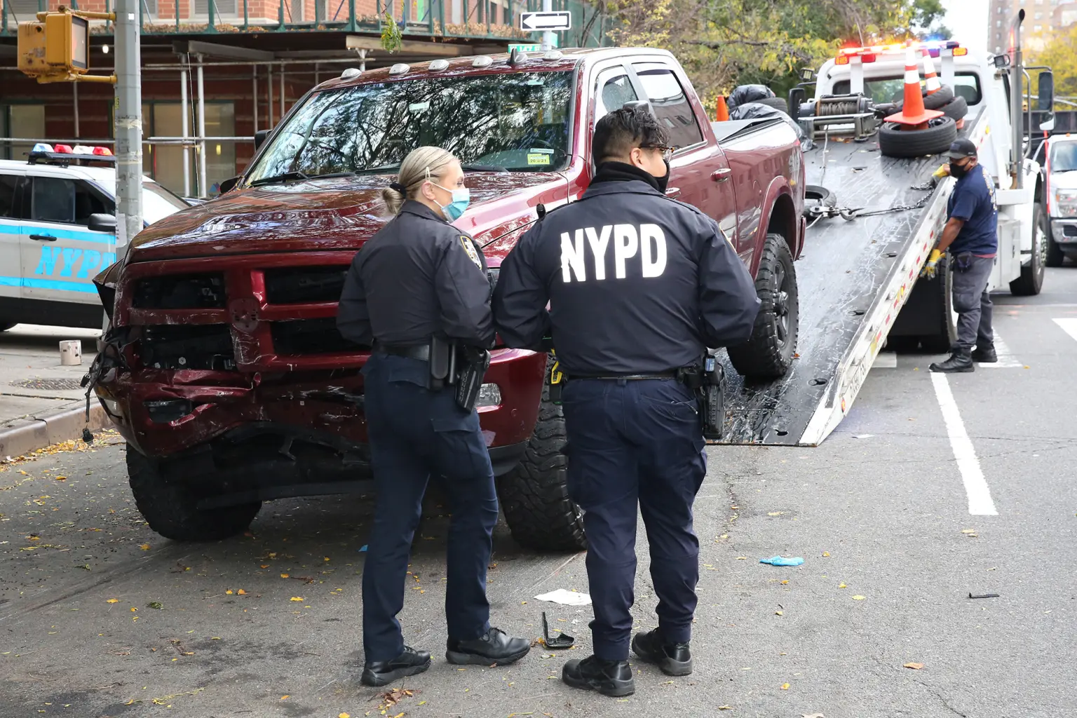 Alpo Martinez's truck after he was shot.