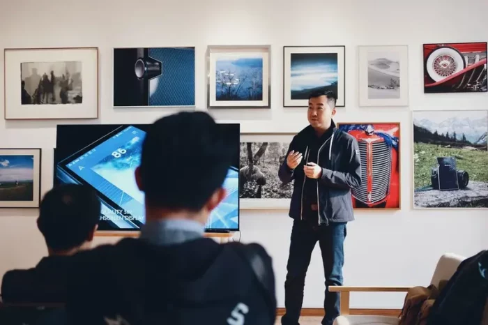 Man giving speech.