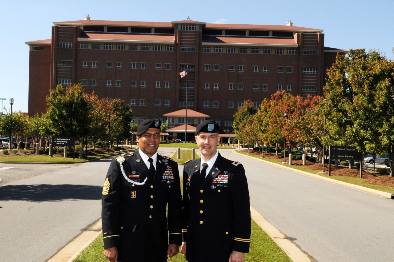 Military men at Womack Army Medical Center