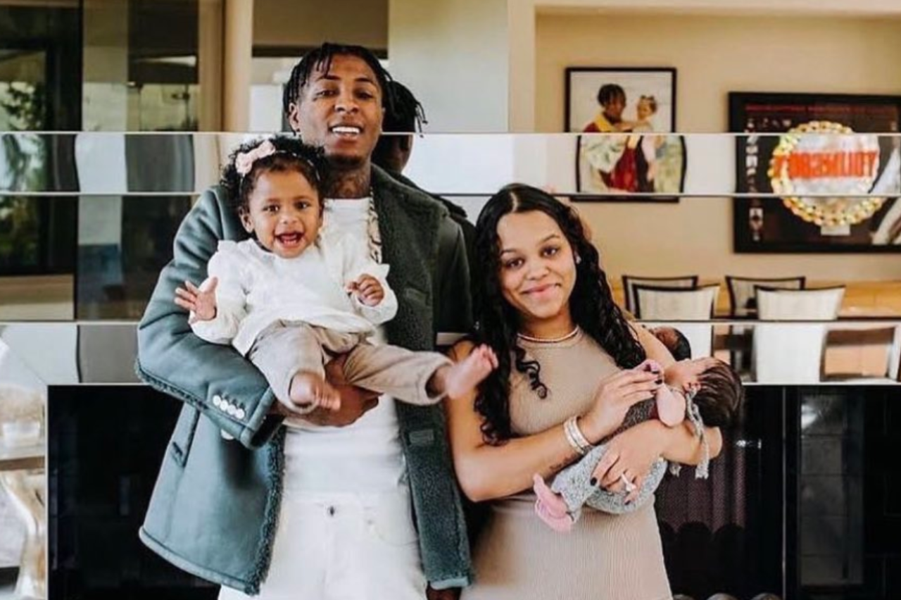 NBA YoungBoy, Wife and their two kids
