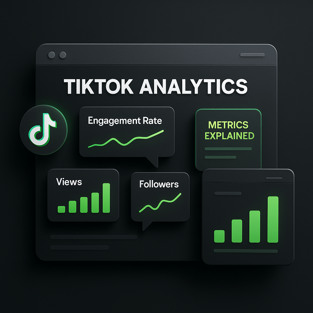 Comparison of consistent TikTok profile with strong engagement versus scattered profile with weak metrics