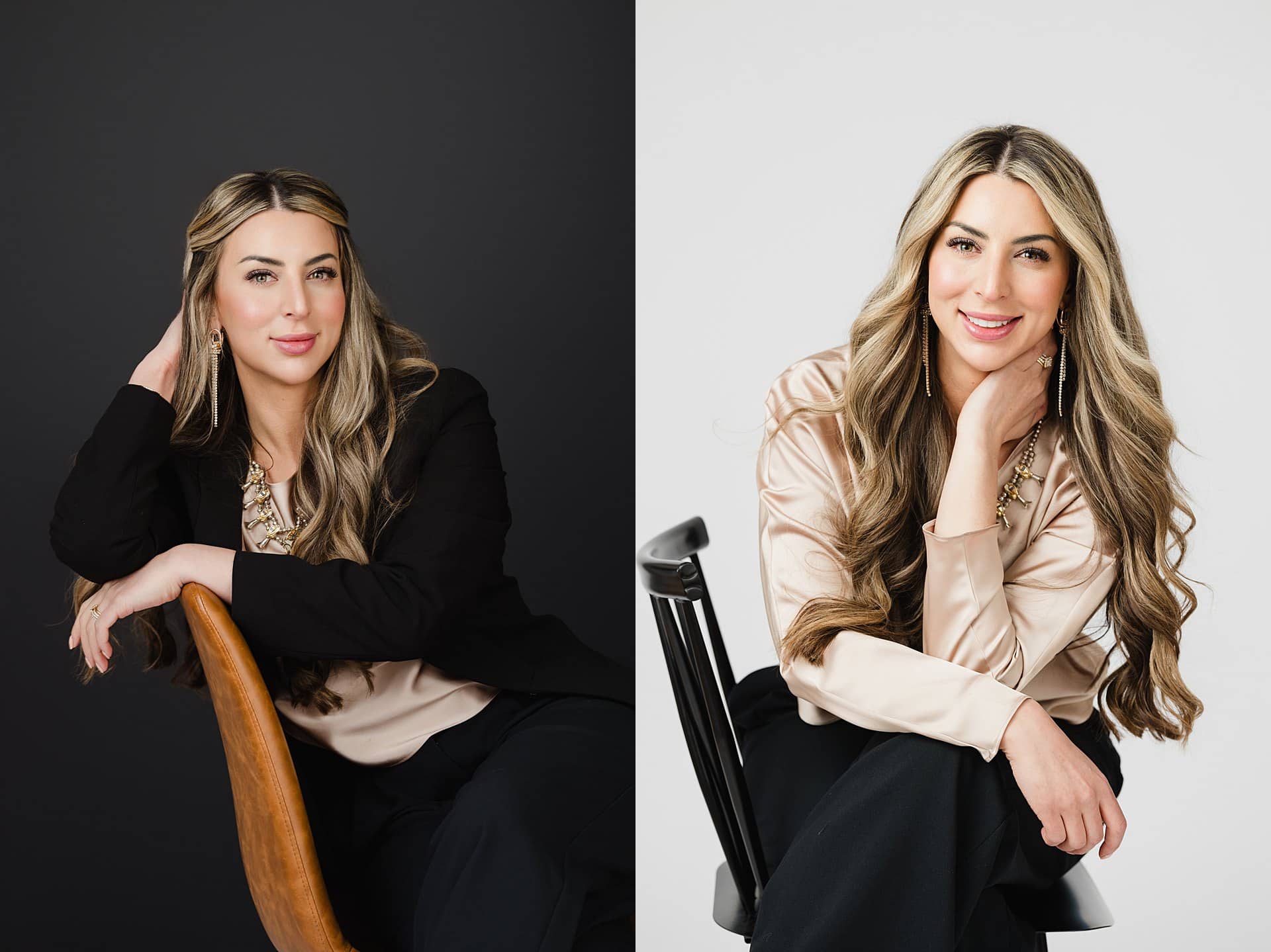 Professional headshot photography session with photographer shooting an actor against a neutral backdrop