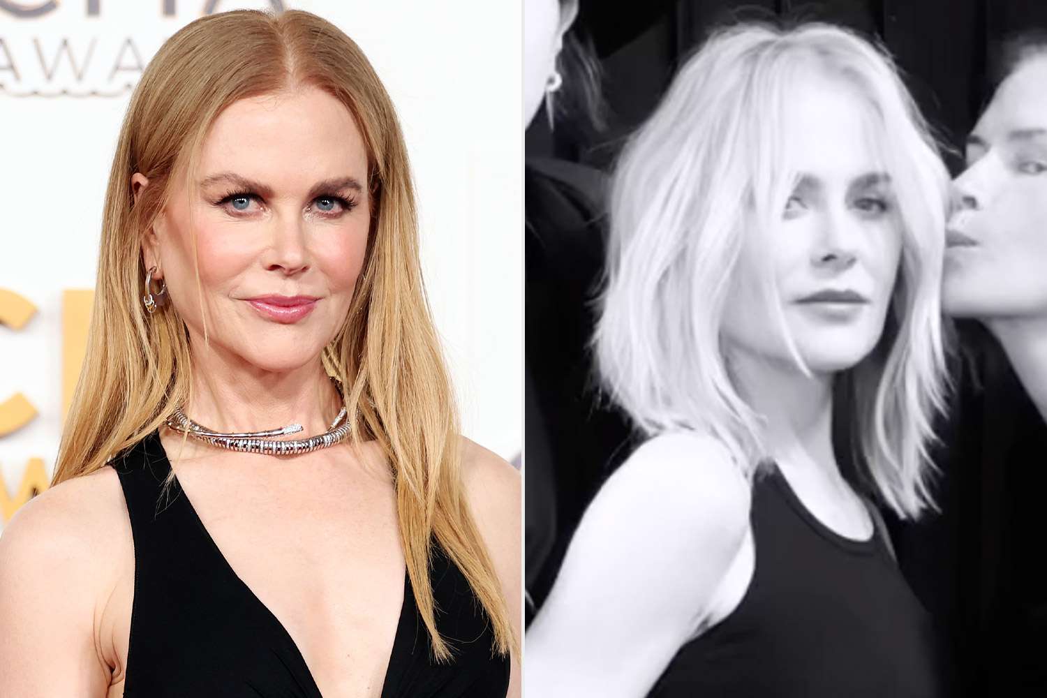 Nicole Kidman showcasing different hairstyles throughout her career